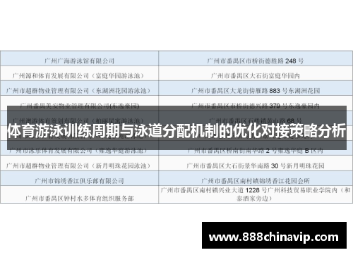 体育游泳训练周期与泳道分配机制的优化对接策略分析